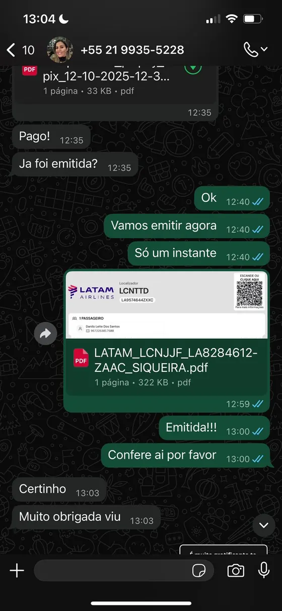 Depoimento em formato de conversa sobre alerta de passagem