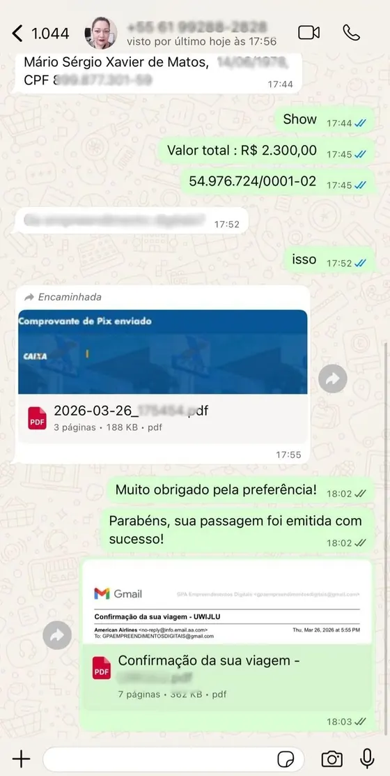 Mais um alerta real de oportunidade de passagem