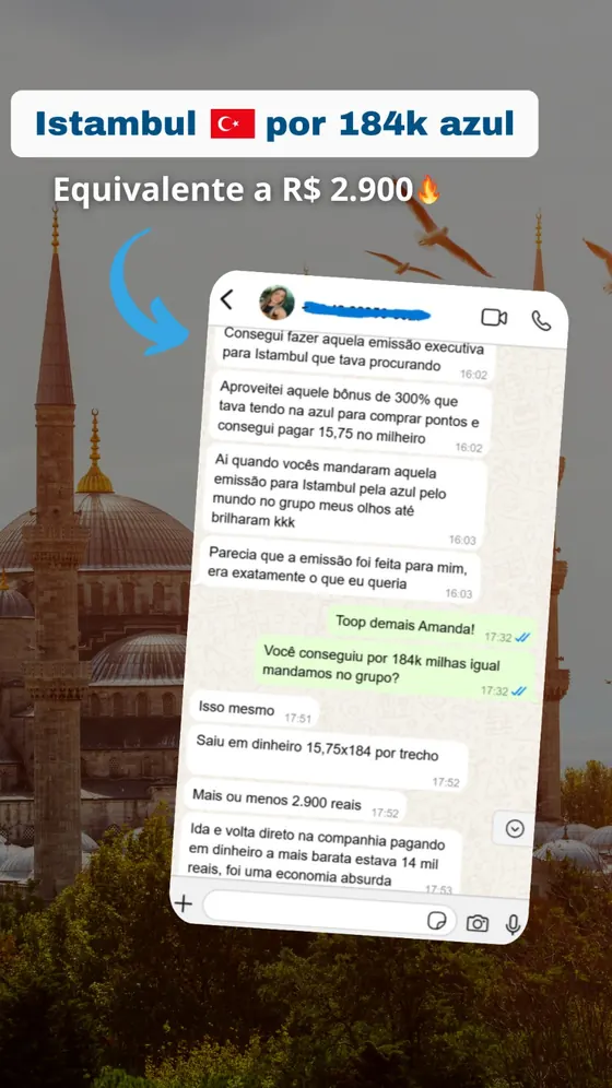 Depoimento de economia em passagem para Istambul